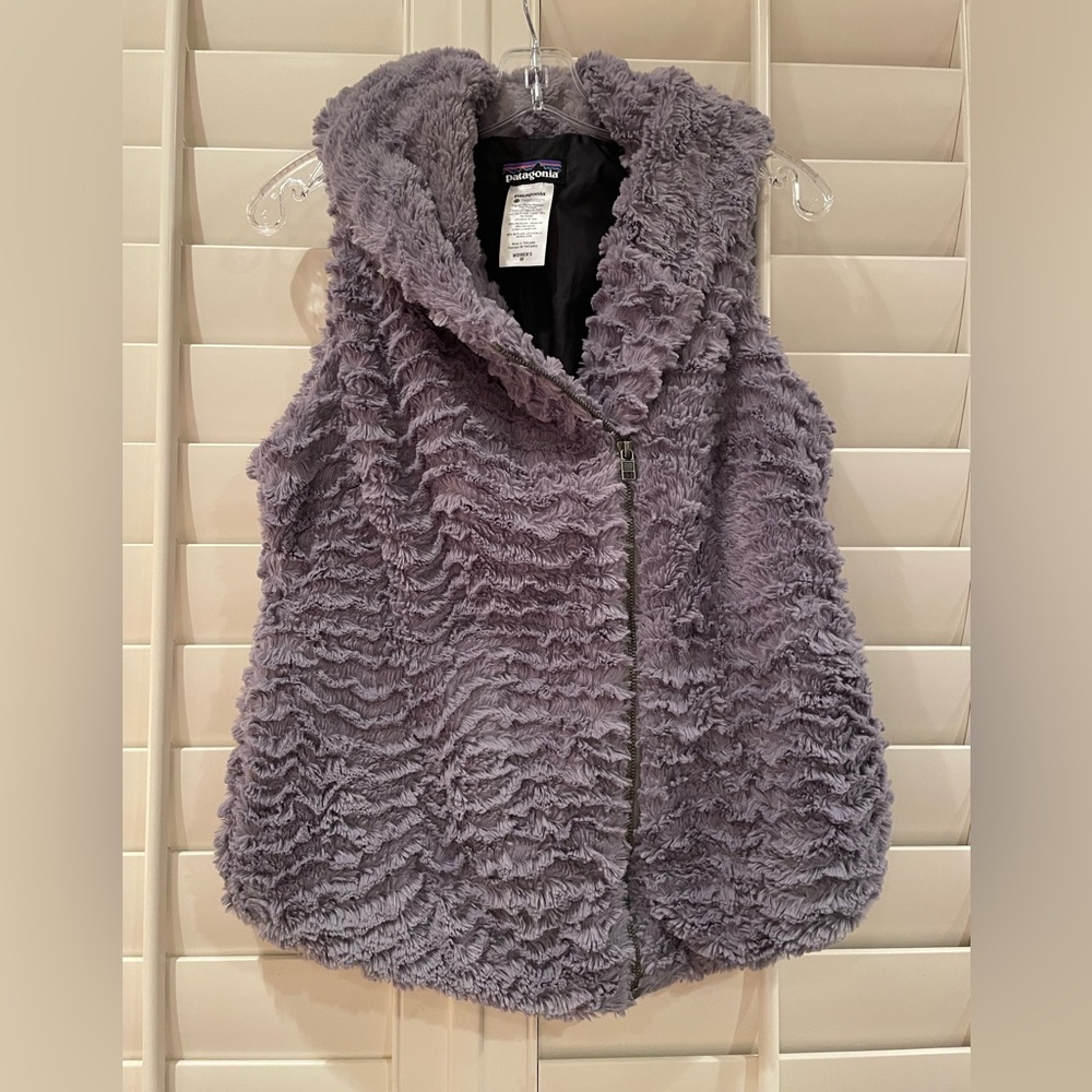 Patagonia Pelage Faux Fur Vest, size Medium